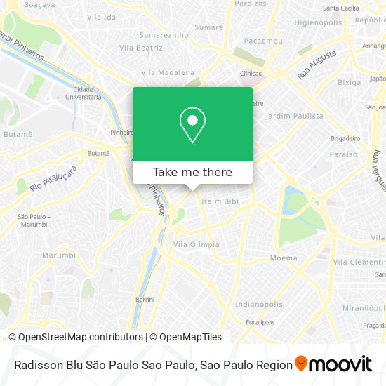 Radisson Blu São Paulo Sao Paulo map
