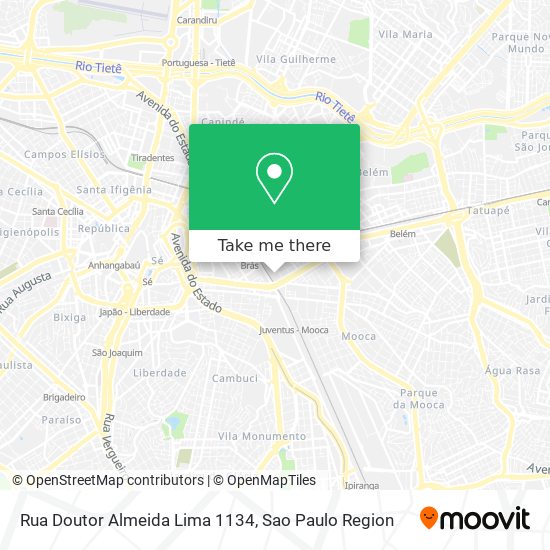 Mapa Rua Doutor Almeida Lima 1134