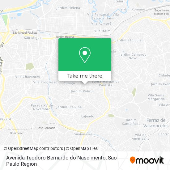 Mapa Avenida Teodoro Bernardo do Nascimento
