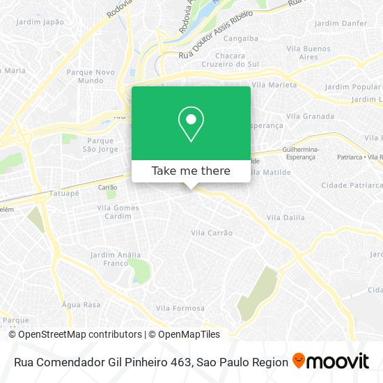 Mapa Rua Comendador Gil Pinheiro 463