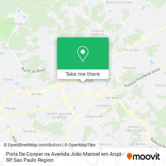 Mapa Pista De Cooper na Avenida João Manoel em Arujá - SP