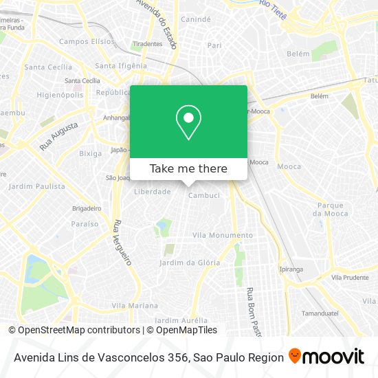 Mapa Avenida Lins de Vasconcelos 356