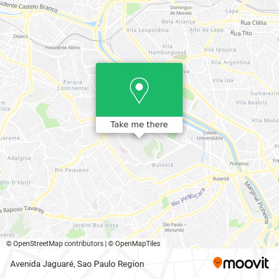 Mapa Avenida Jaguaré