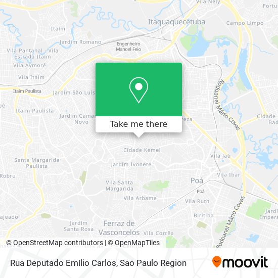 Mapa Rua Deputado Emílio Carlos