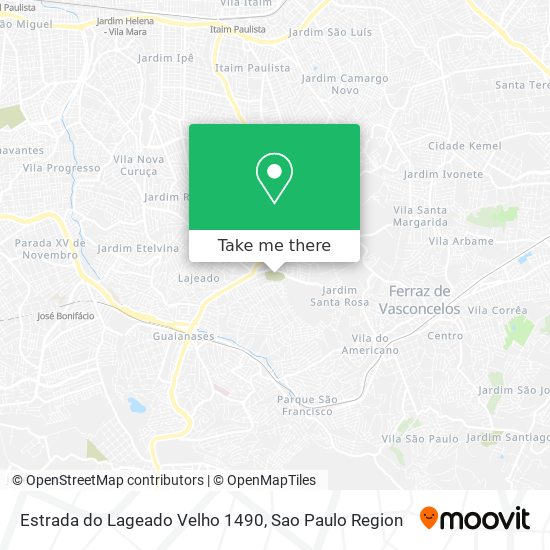 Estrada do Lageado Velho 1490 map