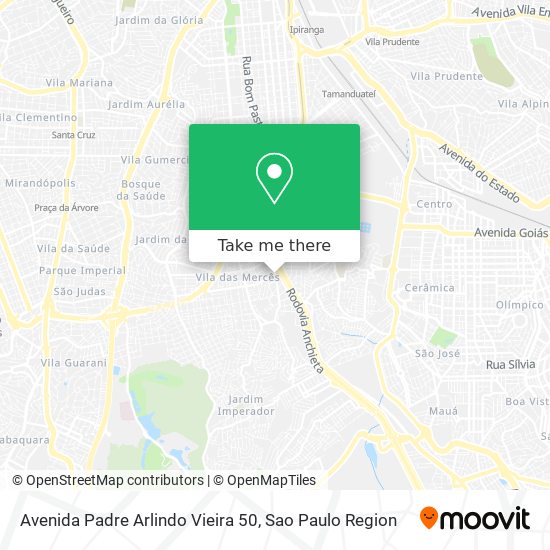 Mapa Avenida Padre Arlindo Vieira 50
