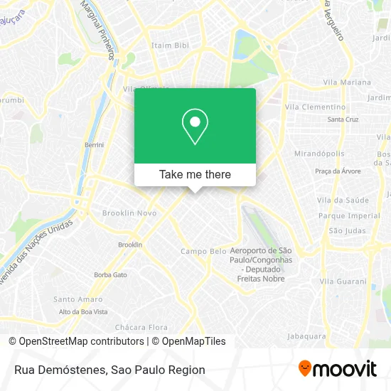 Rua Demóstenes map