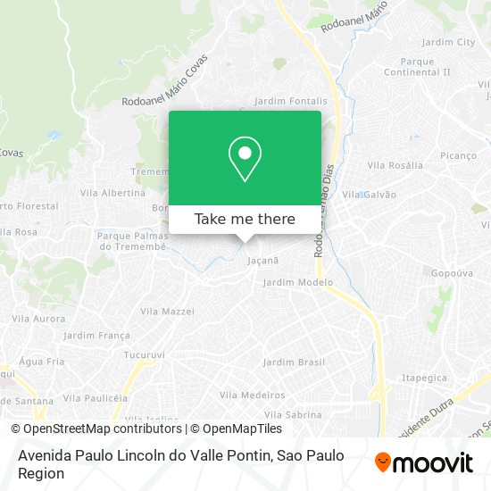 Avenida Paulo Lincoln do Valle Pontin map