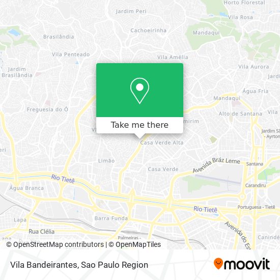 Vila Bandeirantes map