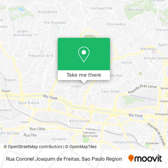 Mapa Rua Coronel Joaquim de Freitas