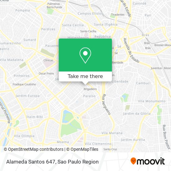 Alameda Santos 647 map