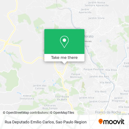 Mapa Rua Deputado Emílio Carlos