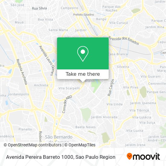 Avenida Pereira Barreto 1000 map