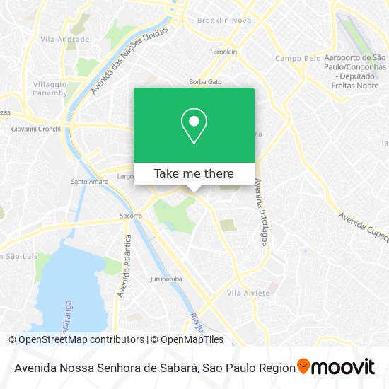 Mapa Avenida Nossa Senhora de Sabará