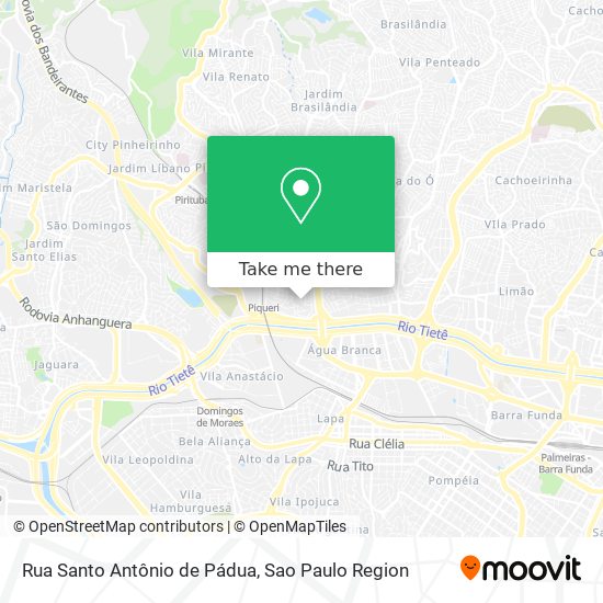 Rua Santo Antônio de Pádua map