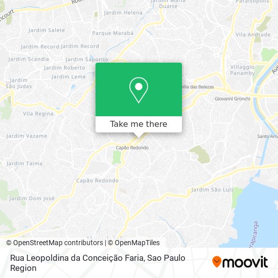 Mapa Rua Leopoldina da Conceição Faria