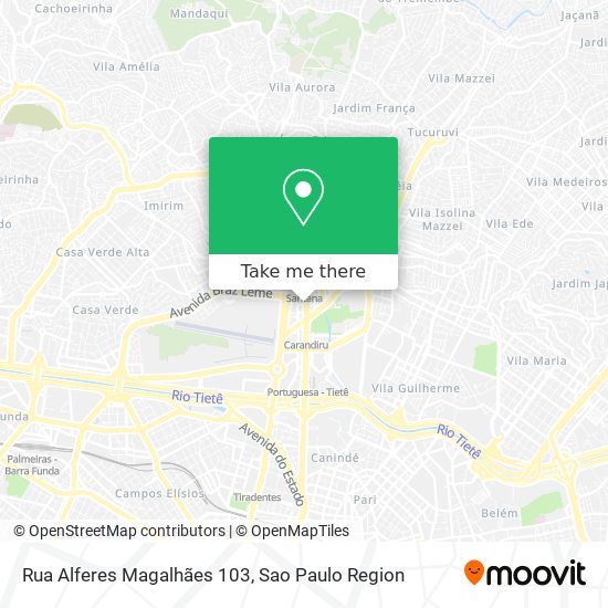 Mapa Rua Alferes Magalhães 103