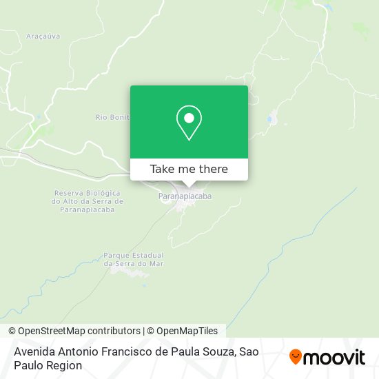 Avenida Antonio Francisco de Paula Souza map