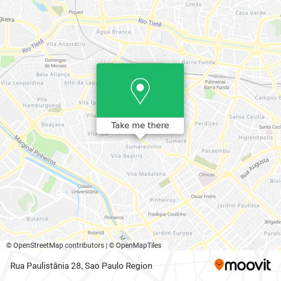 Mapa Rua Paulistânia 28