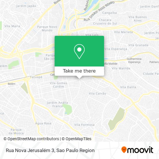 Mapa Rua Nova Jerusalém 3