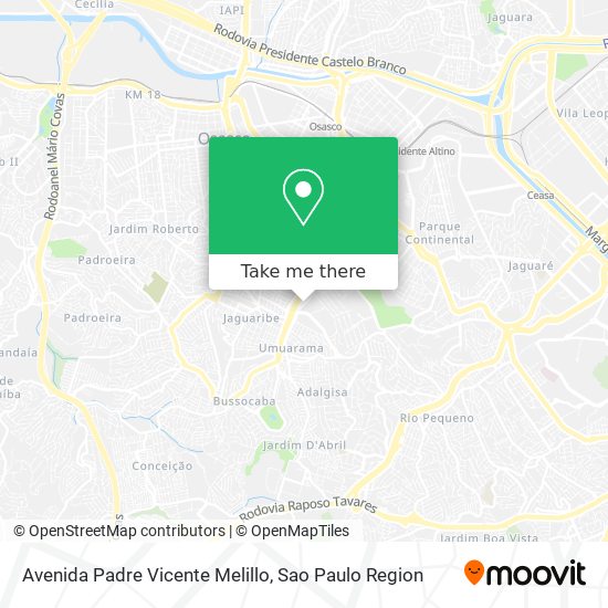 Avenida Padre Vicente Melillo map