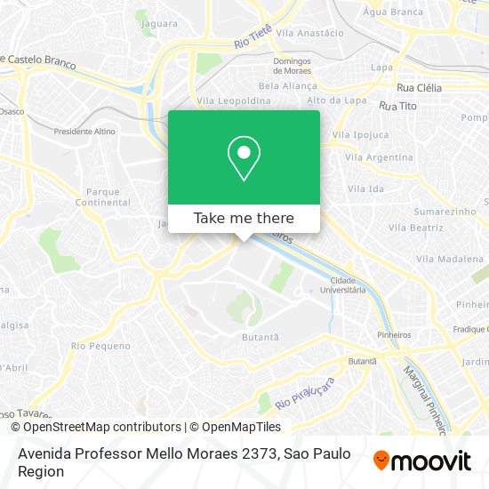 Mapa Avenida Professor Mello Moraes 2373