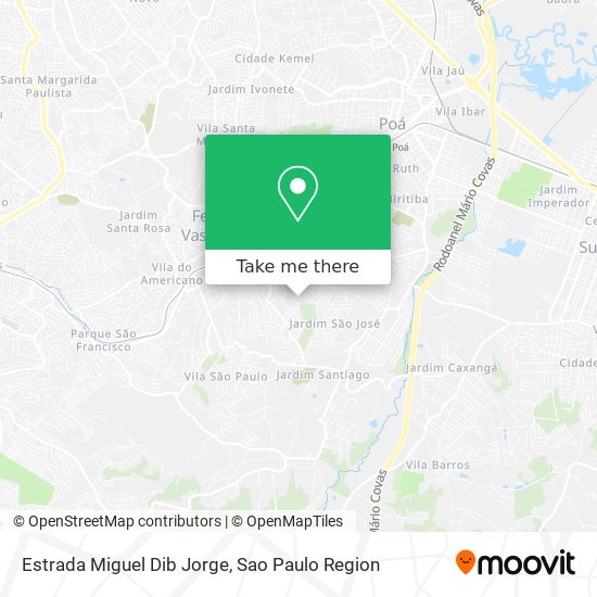 Mapa Estrada Miguel Dib Jorge