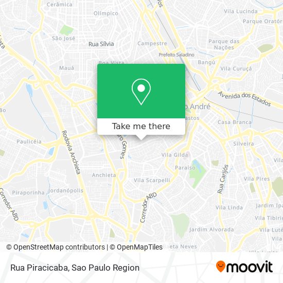 Rua Piracicaba map