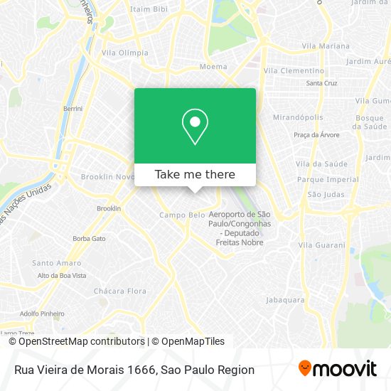 Mapa Rua Vieira de Morais 1666