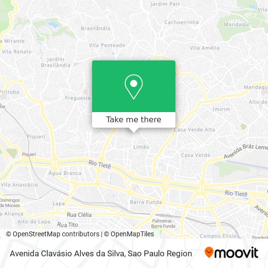 Avenida Clavásio Alves da Silva map