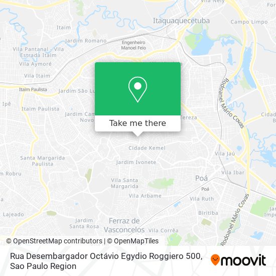 Rua Desembargador Octávio Egydio Roggiero 500 map