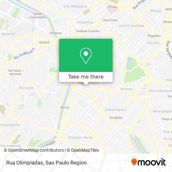 Rua Olimpíadas map