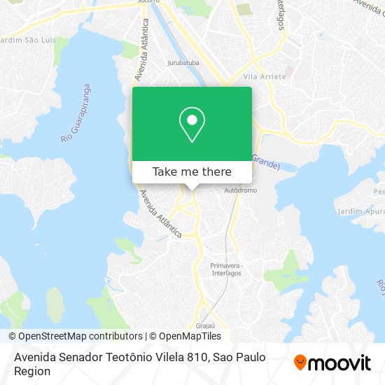 Mapa Avenida Senador Teotônio Vilela 810