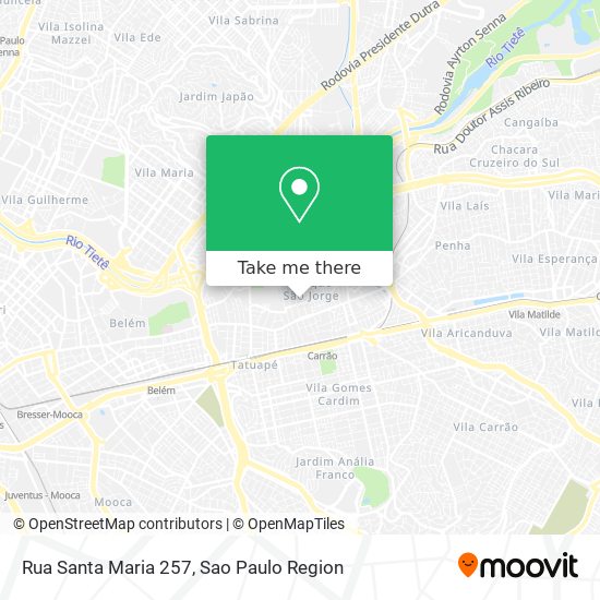 Mapa Rua Santa Maria 257