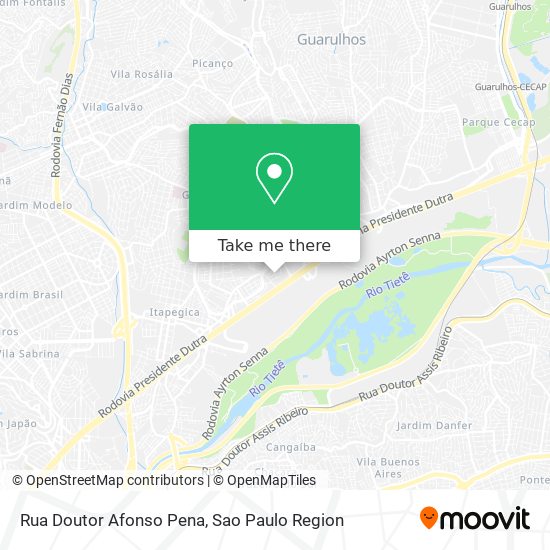 Mapa Rua Doutor Afonso Pena