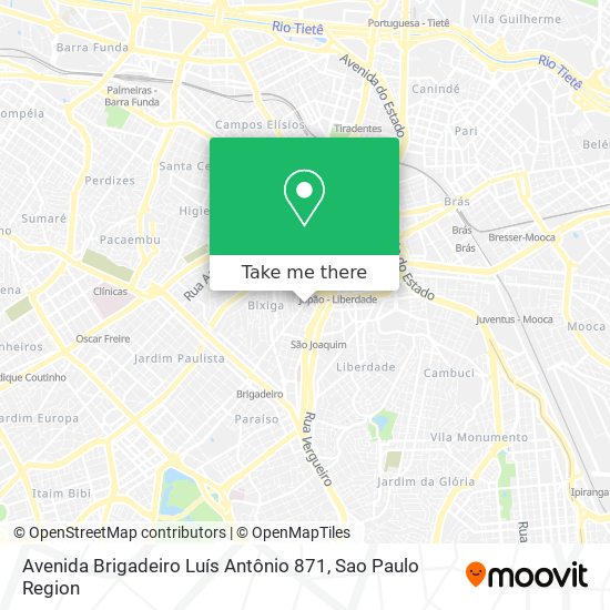 Avenida Brigadeiro Luís Antônio 871 map