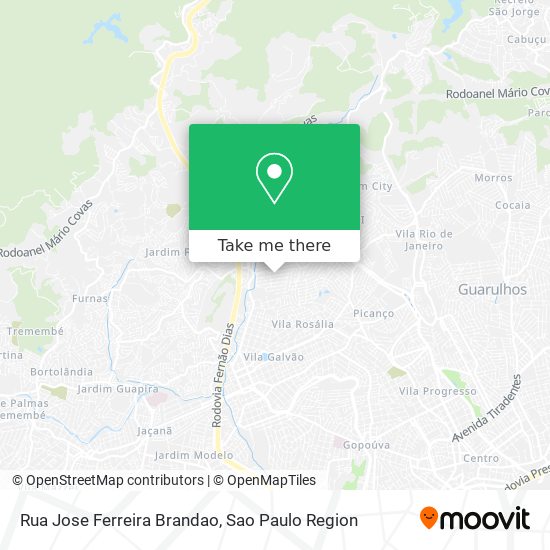 Mapa Rua Jose Ferreira Brandao