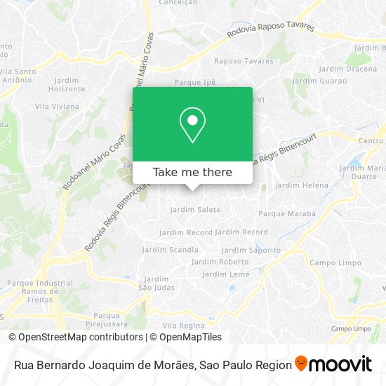 Mapa Rua Bernardo Joaquim de Morães