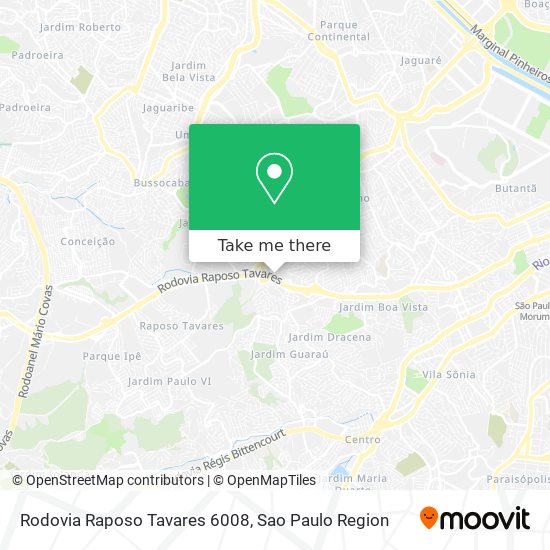 Rodovia Raposo Tavares 6008 map