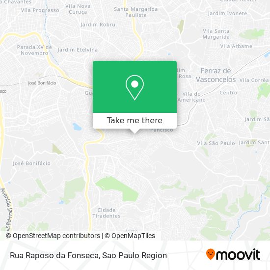 Mapa Rua Raposo da Fonseca