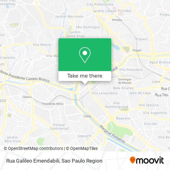 Rua Galileo Emendabili map