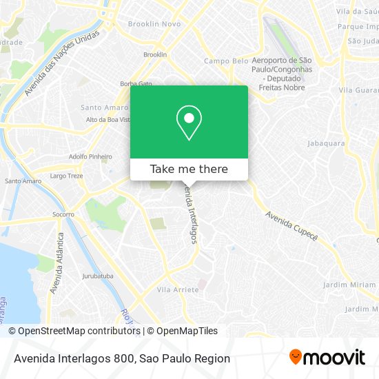 Avenida Interlagos 800 map