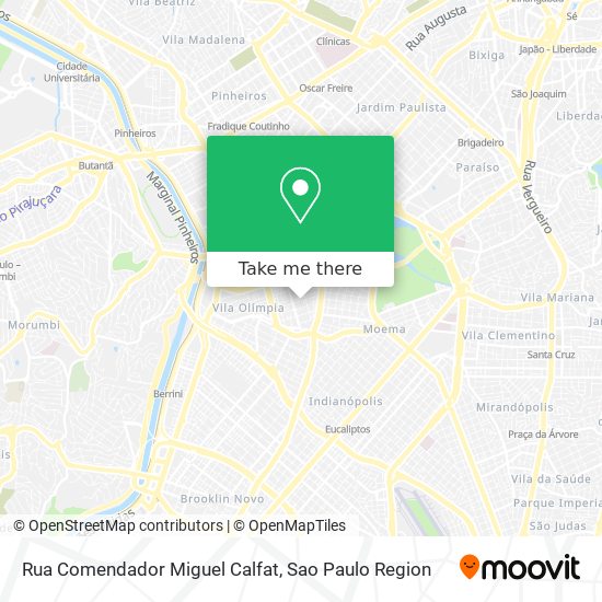 Mapa Rua Comendador Miguel Calfat