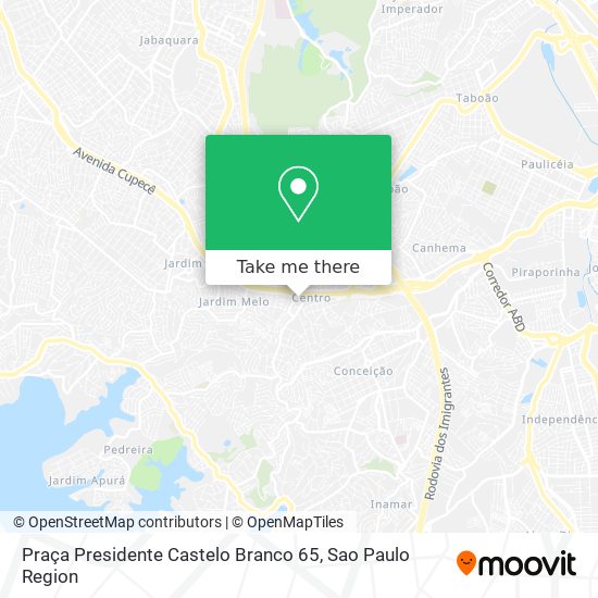 Mapa Praça Presidente Castelo Branco 65