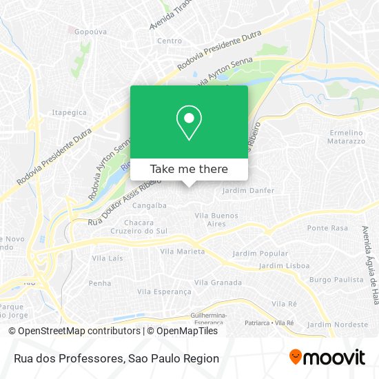 Mapa Rua dos Professores