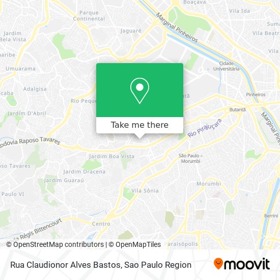 Rua Claudionor Alves Bastos map