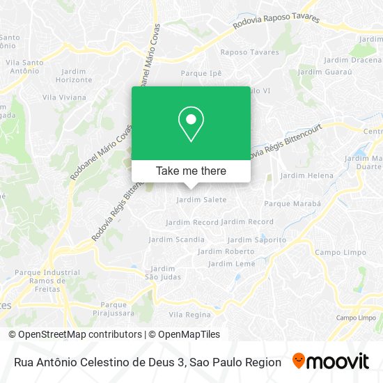 Mapa Rua Antônio Celestino de Deus 3