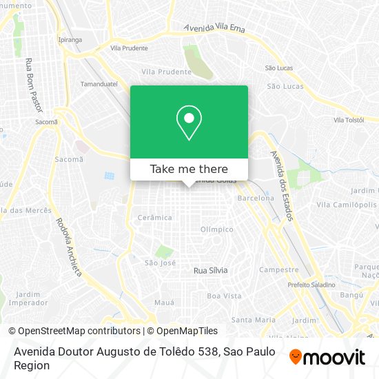 Avenida Doutor Augusto de Tolêdo 538 map