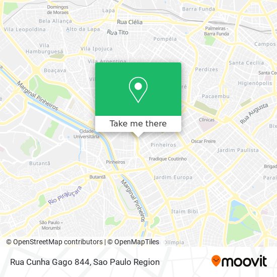 Mapa Rua Cunha Gago 844