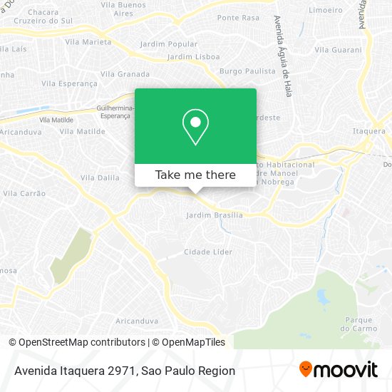 Mapa Avenida Itaquera 2971